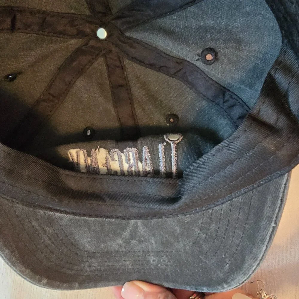 Larceny Bourbon Whisky Whisky Black Ball Cap NEW Distressed. Adjustable Ad Adver